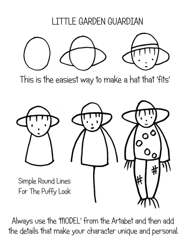 how to draw simple people for kids