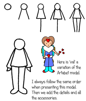 how to draw a person standing easy